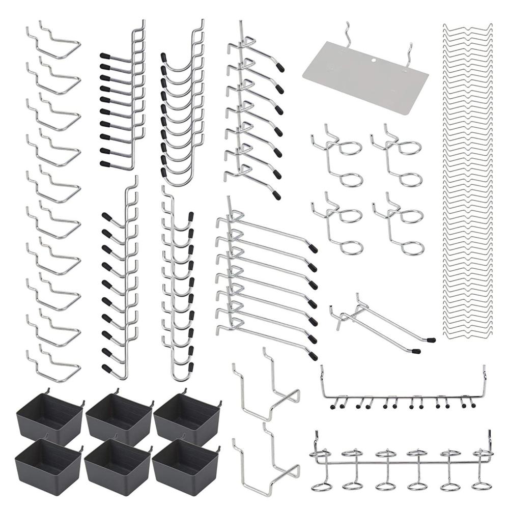 Metal Pegboard Hooks Organizer Assortment Kit Peg Locks Hanging Applications  |   Hardware & Accessories Hardware & Accessories Hardware & Accessories