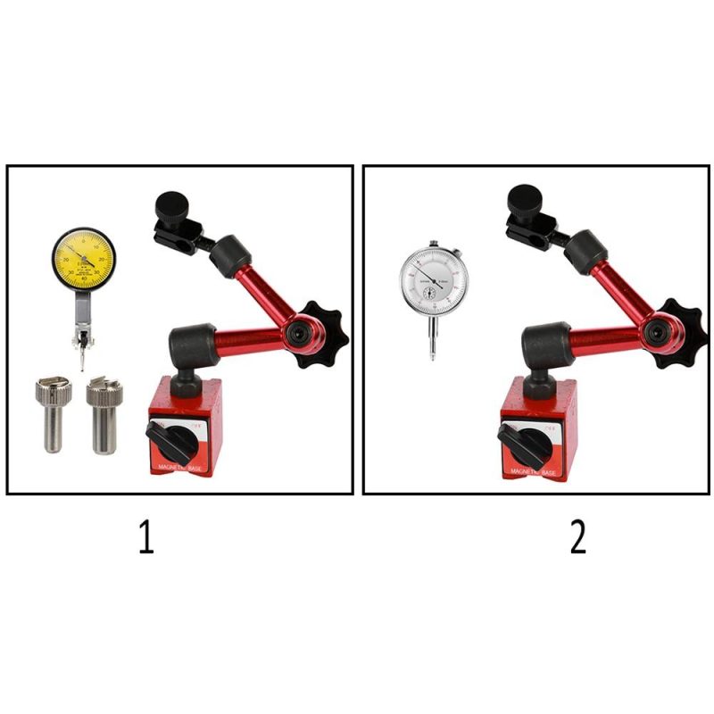 Metal Round Dial Indicator and Mini Flexible Magnetic Base Holder Bracket Tool Kit  |   Other Instruments Measurement & Analysis Instruments Other Instruments