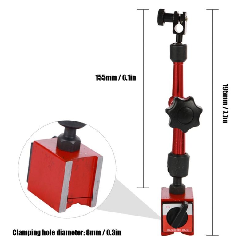 Metal Round Dial Indicator and Mini Flexible Magnetic Base Holder Bracket Tool Kit  |   Other Instruments Measurement & Analysis Instruments Other Instruments