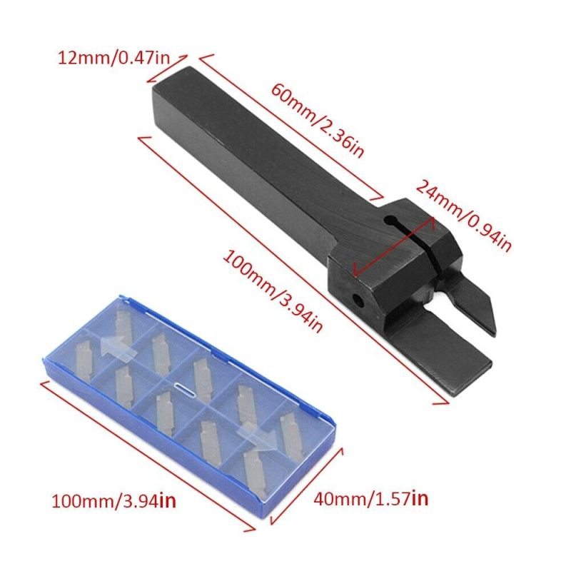 MGEHR1212-3 Lathe Cut-Off Grooving Parting Tool Holder + MGMN300 Insert Blades + Wrench  |   Machinery Parts Hardware & Gadgets Machinery Parts