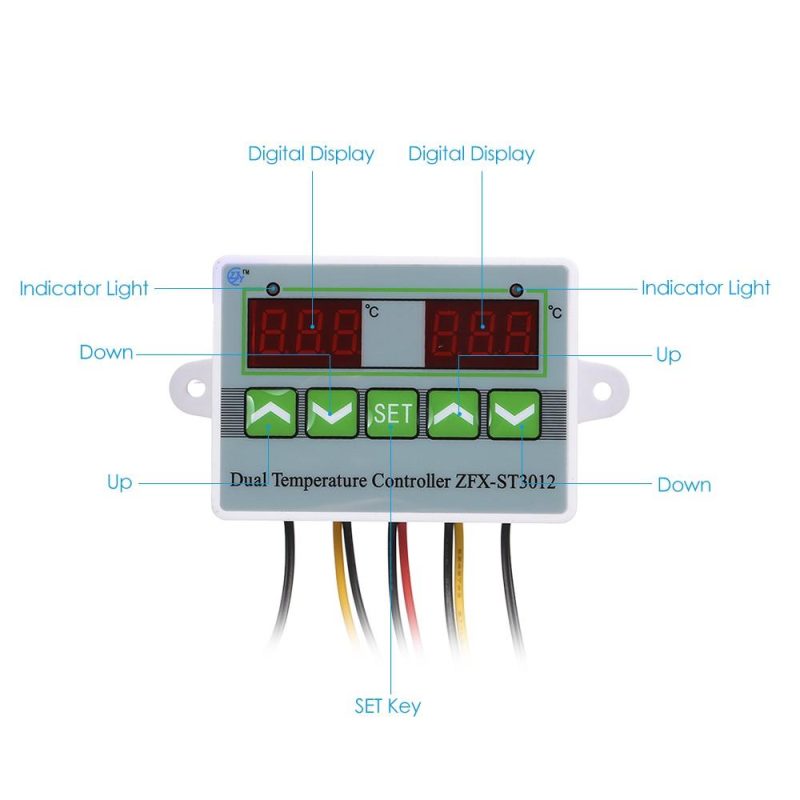 Microcomputer Intelligent Digital Temperature Controller with Dual Display ZFX-ST3012 220V/1500W Electric Thermostat Temperature Control Switch  |   Electrical Equipment & Supplies Electrical Equipment & Supplies Electrical Equipment & Supplies