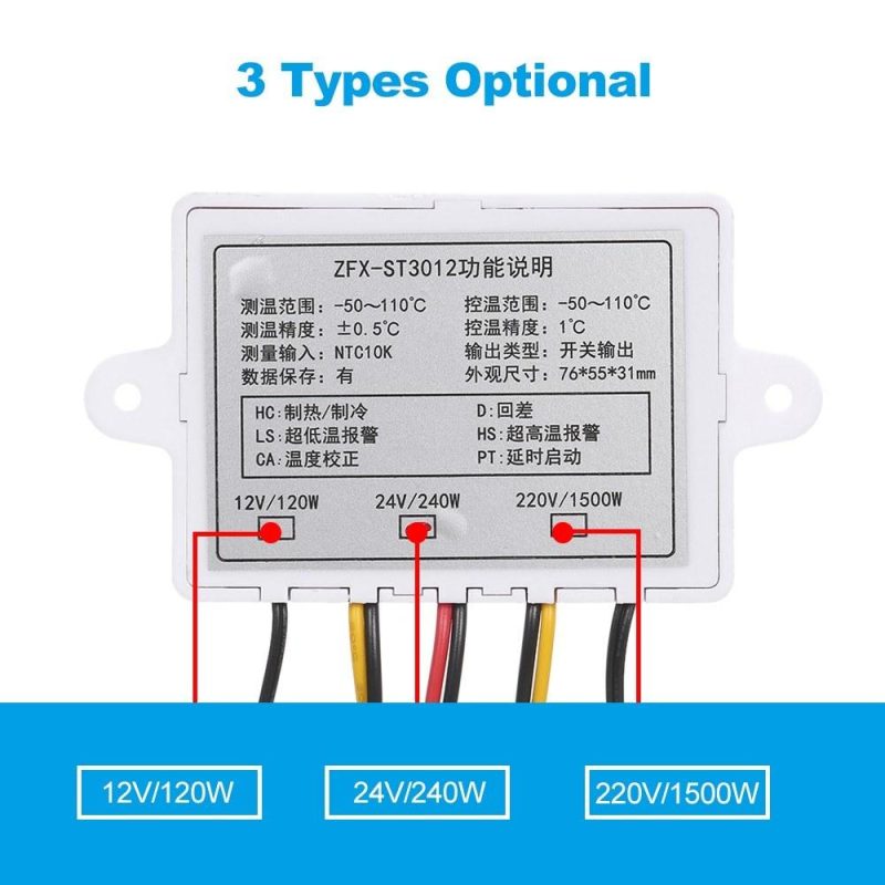 Microcomputer Intelligent Digital Temperature Controller with Dual Display ZFX-ST3012 220V/1500W Electric Thermostat Temperature Control Switch  |   Electrical Equipment & Supplies Electrical Equipment & Supplies Electrical Equipment & Supplies