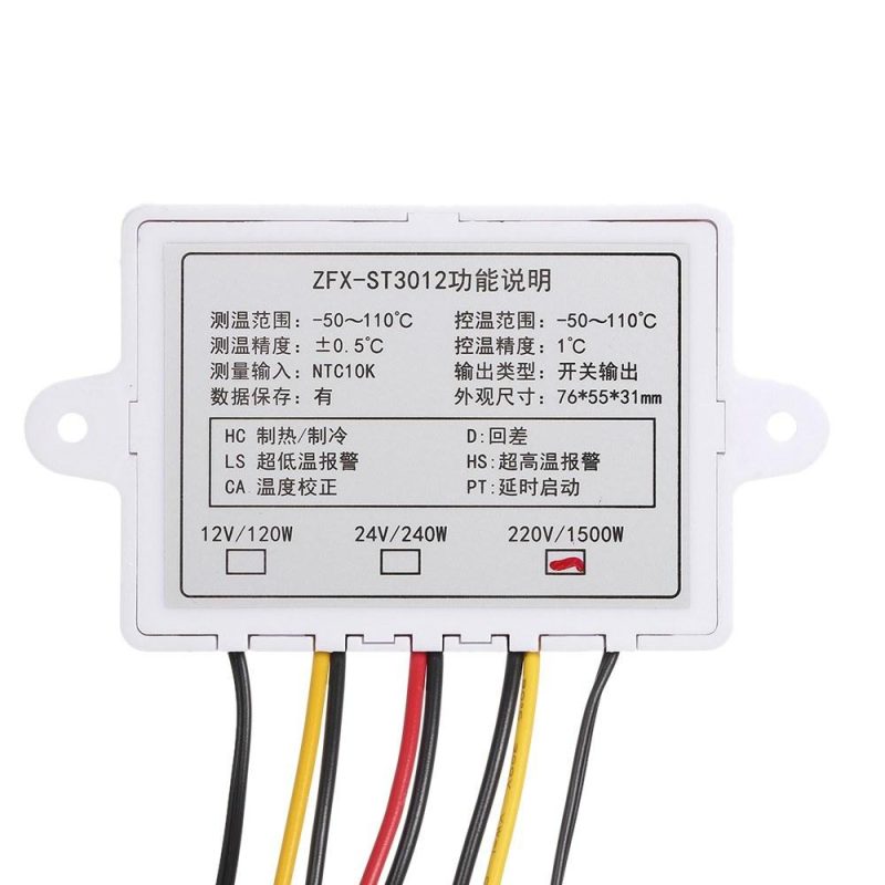 Microcomputer Intelligent Digital Temperature Controller with Dual Display ZFX-ST3012 220V/1500W Electric Thermostat Temperature Control Switch  |   Electrical Equipment & Supplies Electrical Equipment & Supplies Electrical Equipment & Supplies