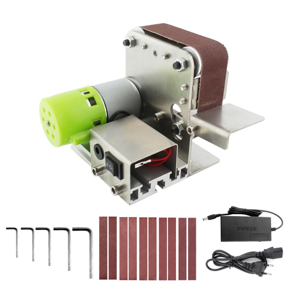 Mini Belt Sander Electric Sanding Polishing Grinding Machine 7 Variable Speed with 10 Sanding Belts for Polishing Wood Acrylic Metal  |   Electrical Equipment & Supplies Electrical Equipment & Supplies Electrical Equipment & Supplies