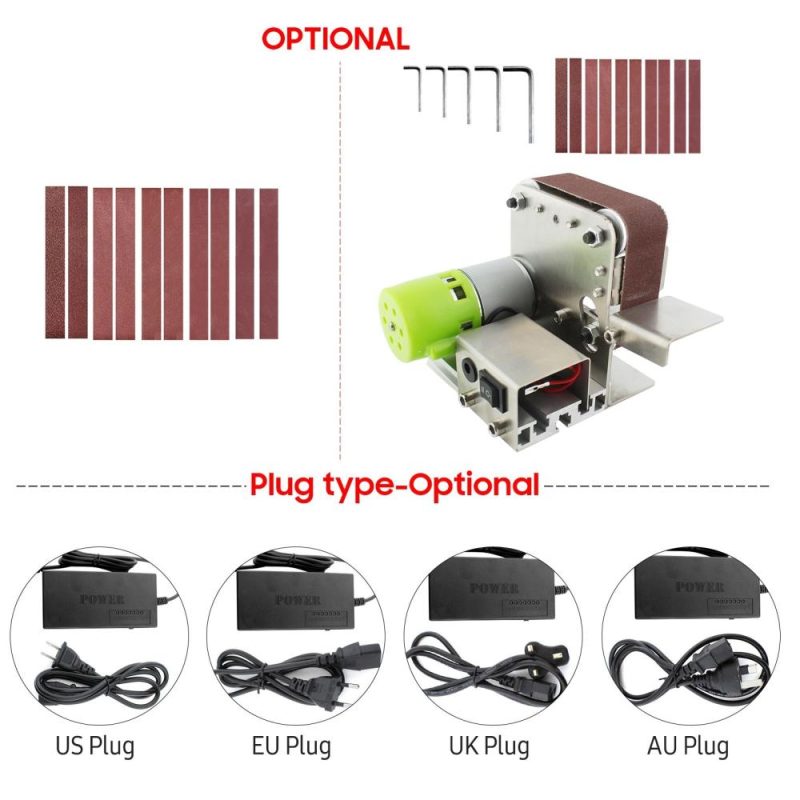 Mini Belt Sander Electric Sanding Polishing Grinding Machine 7 Variable Speed with 10 Sanding Belts for Polishing Wood Acrylic Metal  |   Electrical Equipment & Supplies Electrical Equipment & Supplies Electrical Equipment & Supplies