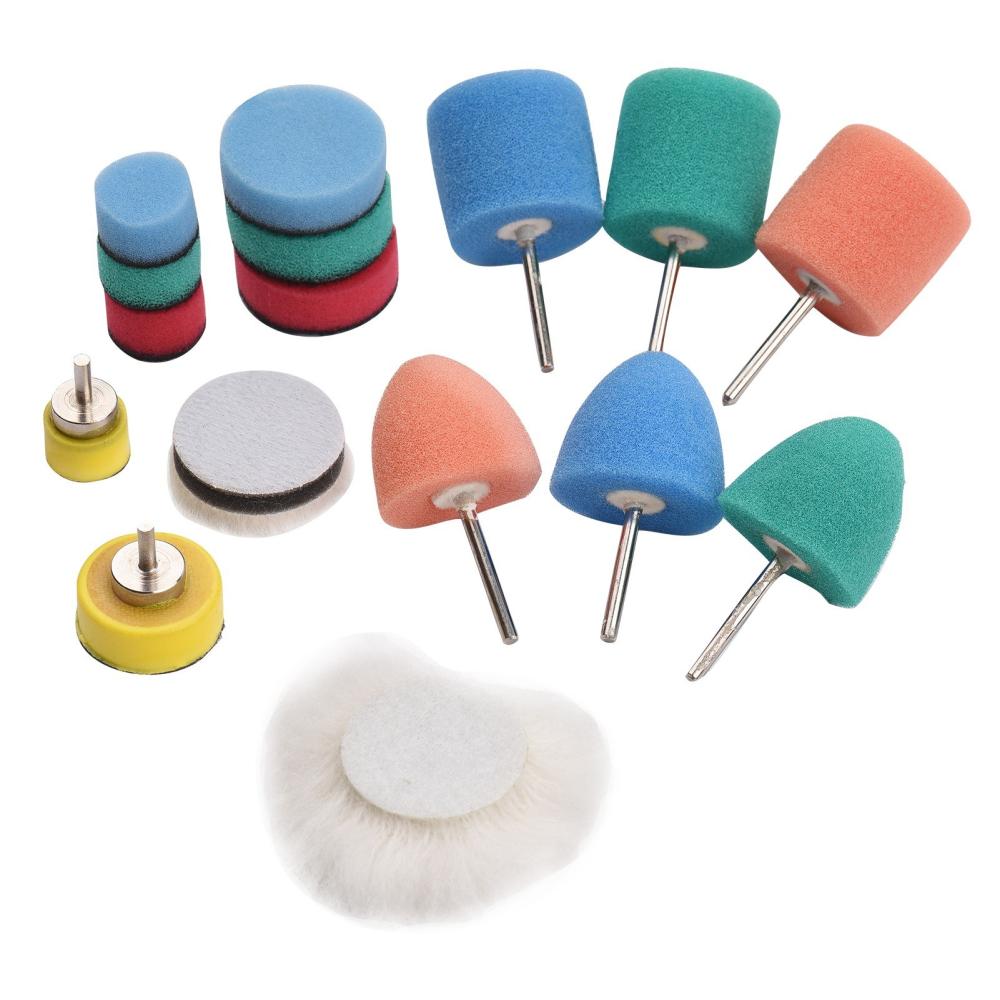 Mini Buffing Polishing Pads 16 Pcs Mini Detail Polisher Pads Buffing Pad Kits Car Detail Polisher Pads Tools for Car Wheel Headlight Handle Small Areas  |   Power Tool Parts Power & Electrical Tools Power Tool Parts