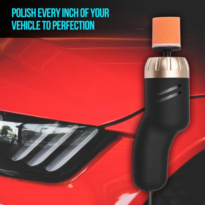 Mini Car Polisher 12V Compact Handheld Polishing Machine Detail Scratches Killer Pocket Size Car Polisher Kit Scratch Repair Tool Set for Polishing Sanding and Cleaning  |   Others Hardware & Gadgets Others