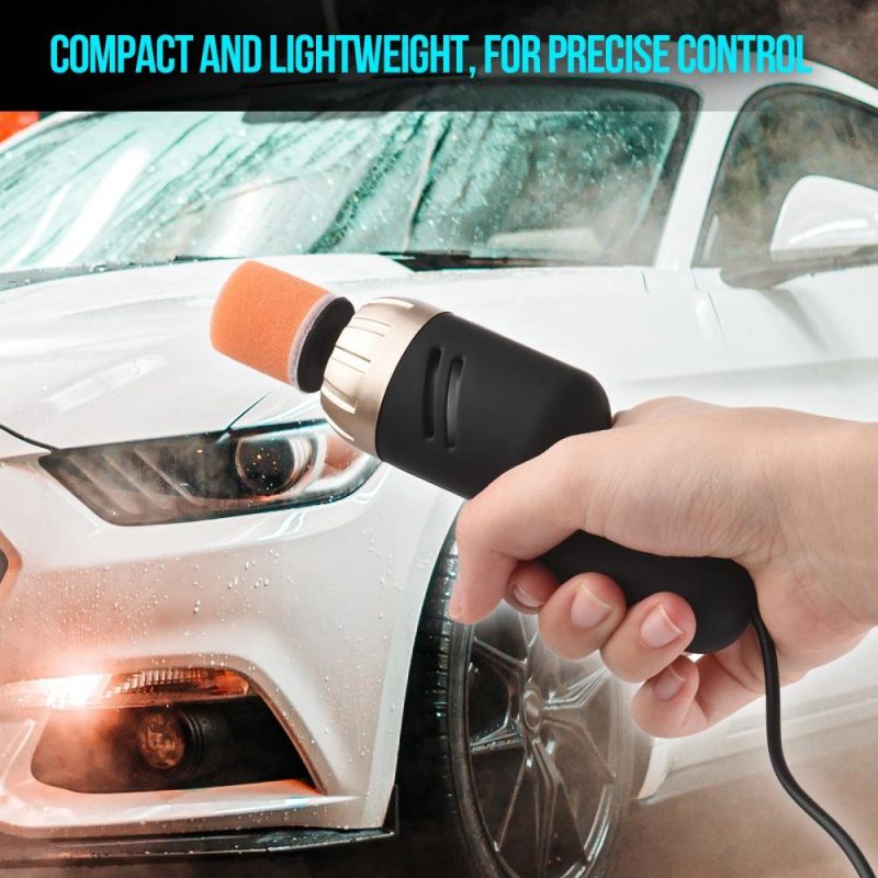 Mini Car Polisher 12V Compact Handheld Polishing Machine Detail Scratches Killer Pocket Size Car Polisher Kit Scratch Repair Tool Set for Polishing Sanding and Cleaning  |   Others Hardware & Gadgets Others