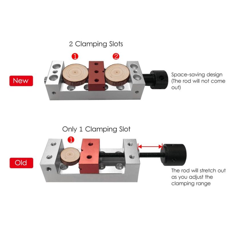 Mini Drill Press Vise 2.56-Inch Jaw Width Flat Clamp Bench Vise for Carving Engraving Machine Bench Drill Watch Repairing  |   Others Hardware & Gadgets Others