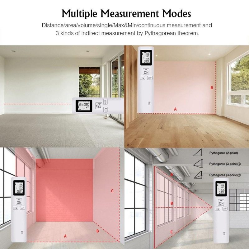 Mini Handheld Laser Distance Meter Digital Laser Rangefinder Portable Range Finder Diastimeter Distance Area Volume Measurement 35m  |   Digital Multimeters & Oscilloscopes Digital Multimeters & Oscilloscopes Digital Multimeters & Oscilloscopes