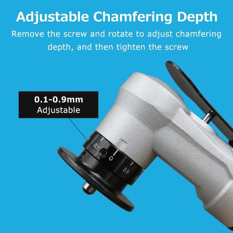 Mini Pneumatic Chamfering Machine 1/4 Inch Air Inlet Portable Hand Chamfering Tool with Adjustable Depth for Wood Metal Trimming Deburring Linear Rounded Corners  |   Electrical Equipment & Supplies Electrical Equipment & Supplies Electrical Equipment & Supplies