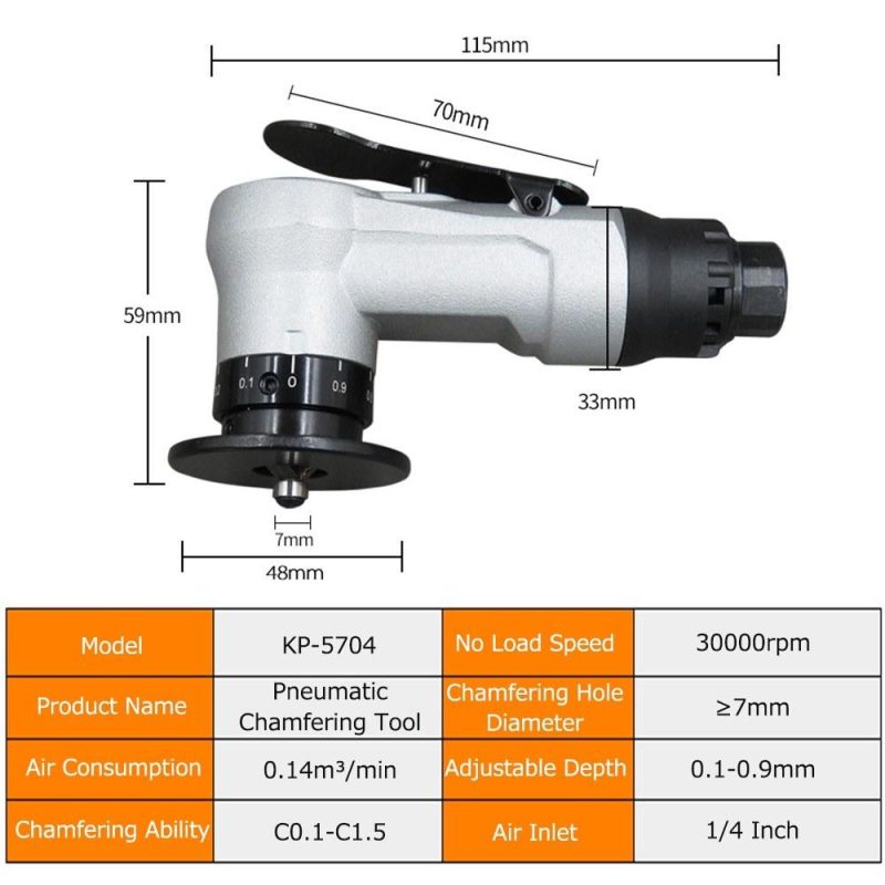 Mini Pneumatic Chamfering Machine 1/4 Inch Air Inlet Portable Hand Chamfering Tool with Adjustable Depth for Wood Metal Trimming Deburring Linear Rounded Corners  |   Electrical Equipment & Supplies Electrical Equipment & Supplies Electrical Equipment & Supplies