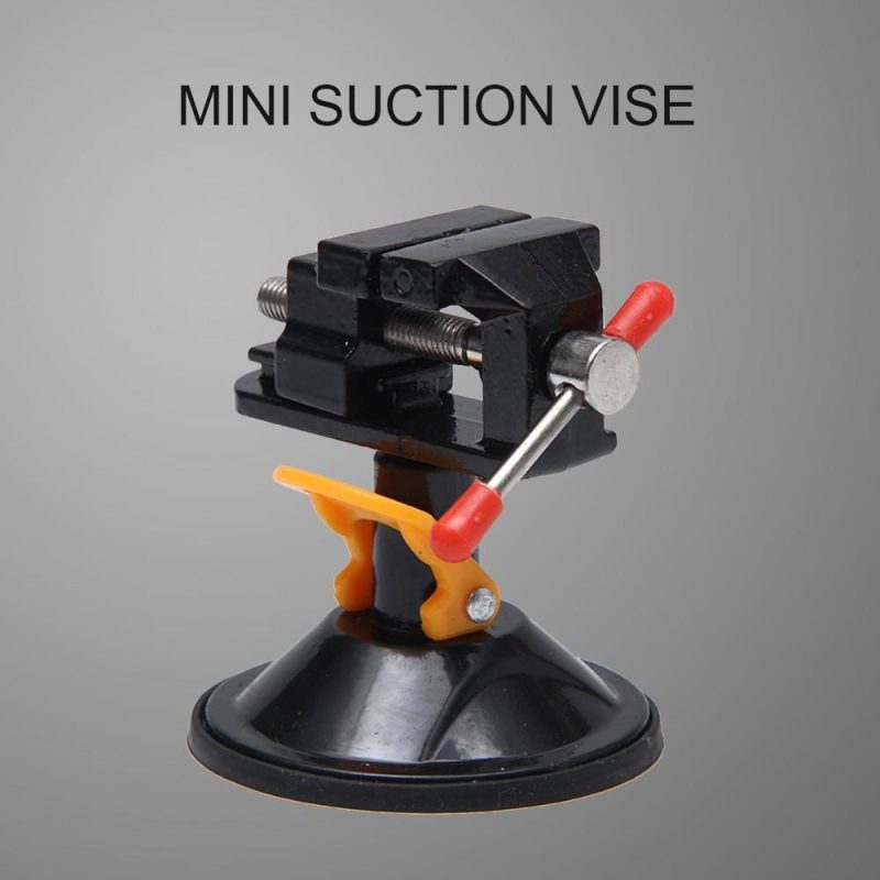 Mini Suction Vise Clamp Bench Clamp Universal Table Vise Vacuum Base 360 Degrees Swiveling for DIY Sculpture Craft Carving  |   Hardware & Accessories Hardware & Accessories Black 1/Black 2/Silver1/Silver2