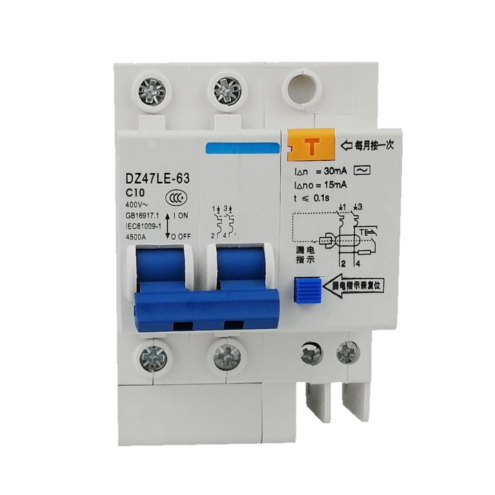 Miniature Residual Current Circuit Breaker 2 Poles 30mA 400V Household Electric Leakage Protector DIN Rail Installation 10A  |   Other Instruments Measurement & Analysis Instruments Other Instruments