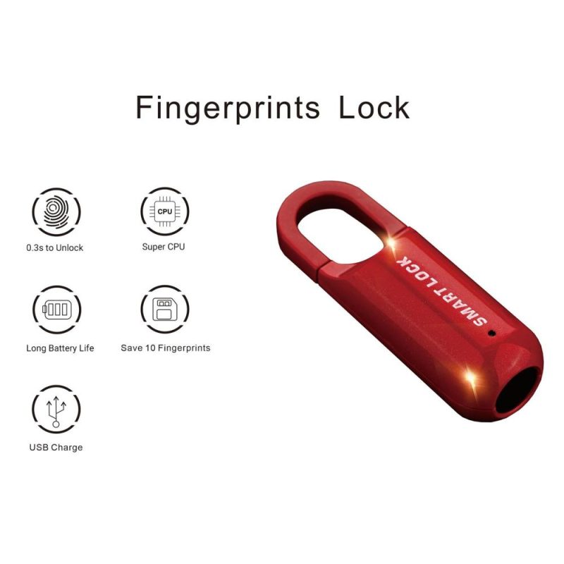 MQ-1017 Smart Fingerprint Padlock Waterproof Biometric Lock  |   Others Hardware & Gadgets Others