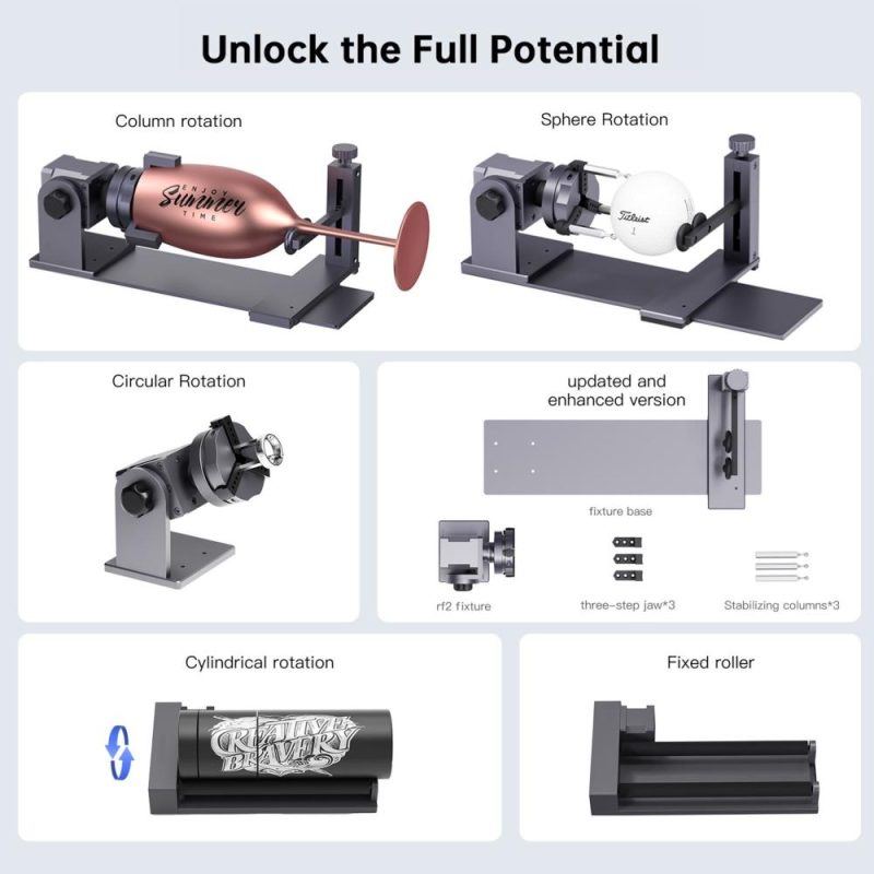 MR. CARVE M1 Pro Laser Engraver Desktop Marking Engraving Carving Marker Machine with RT5 Rotary Roller and RF2 Ring Fixture  |   Laser Equipment Laser Equipment Laser Equipment