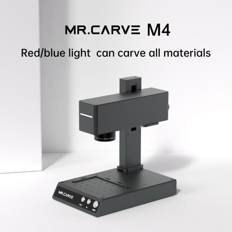 MR.CARVE M4 Marking Machine Laser Engraver 2W Infrared Laser Module and 5W Blue Light Laser Module 70x70mm Carving Area with Rotary Roller & Ring Fixture  |   Laser Equipment Laser Equipment Laser Equipment