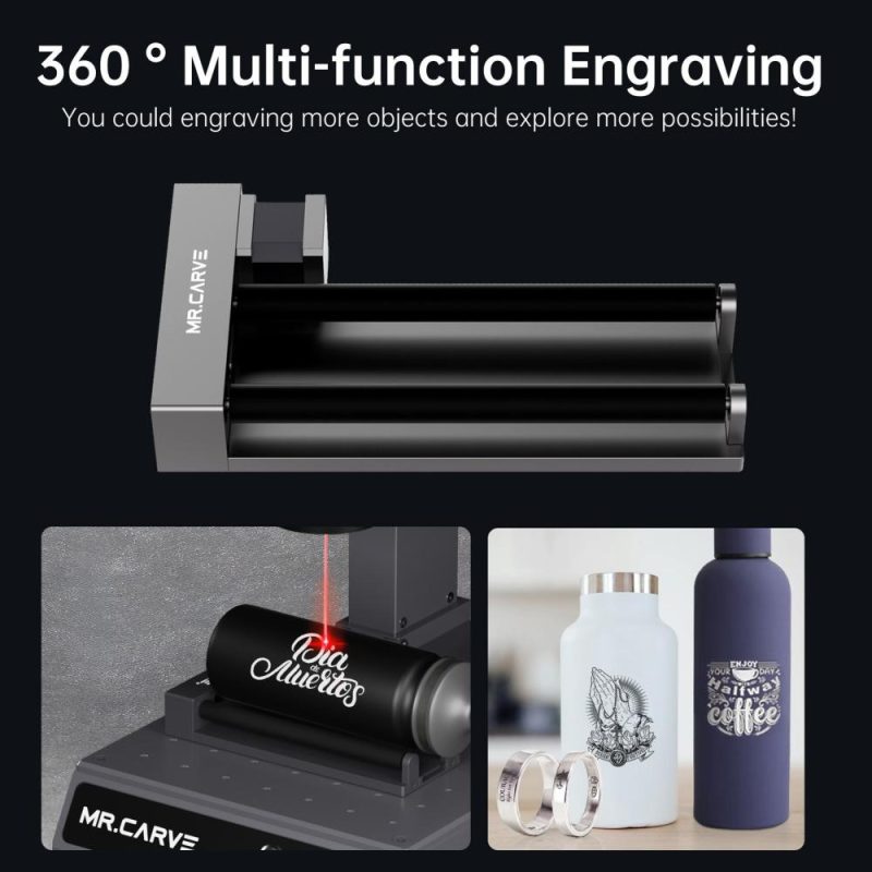 Mr.Carve RT5 Rotary Roller Laser Engraving Accessory  |   Laser Equipment Laser Equipment Laser Equipment