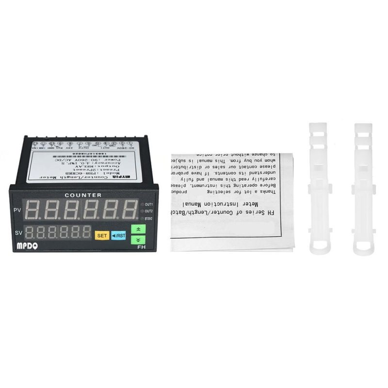 Multi-functional Dual Light-emitting Diode Display Digital Counter 90~265V AC/DC Length Meter with 2 Relay Output and Pulse PNP NPN  |   Other Instruments Measurement & Analysis Instruments Other Instruments