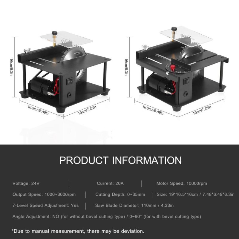 Multi-Functional Table Saw Mini Desktop Saw Cutter Electric Cutting Machine with Saw Blade Adjustable-Speed 35MM Cutting Depth for Wood Plastic Acrylic Cutting  |   Electrical Equipment & Supplies Electrical Equipment & Supplies Electrical Equipment & Supplies