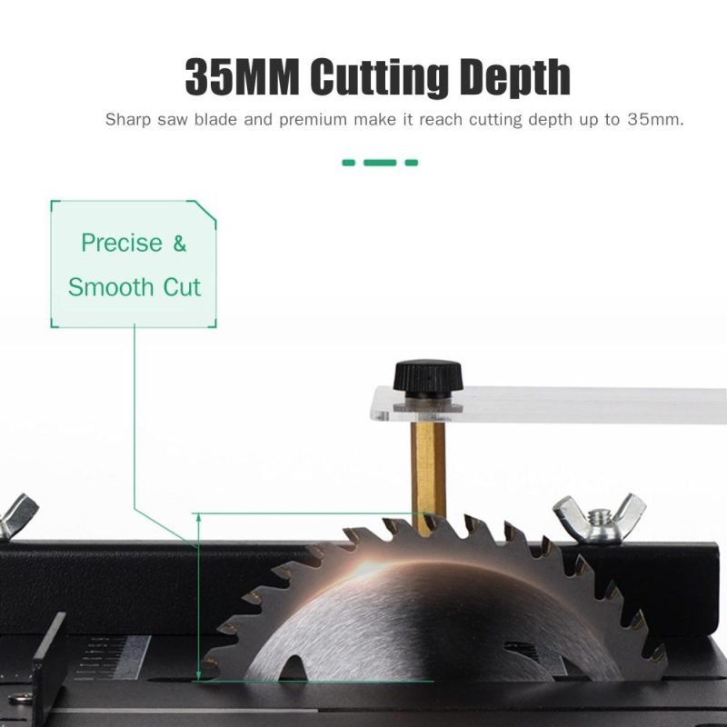 Multi-Functional Table Saw Mini Desktop Saw Cutter Electric Cutting Machine with Saw Blade Adjustable-Speed 35MM Cutting Depth for Wood Plastic Acrylic Cutting  |   Electrical Equipment & Supplies Electrical Equipment & Supplies Electrical Equipment & Supplies