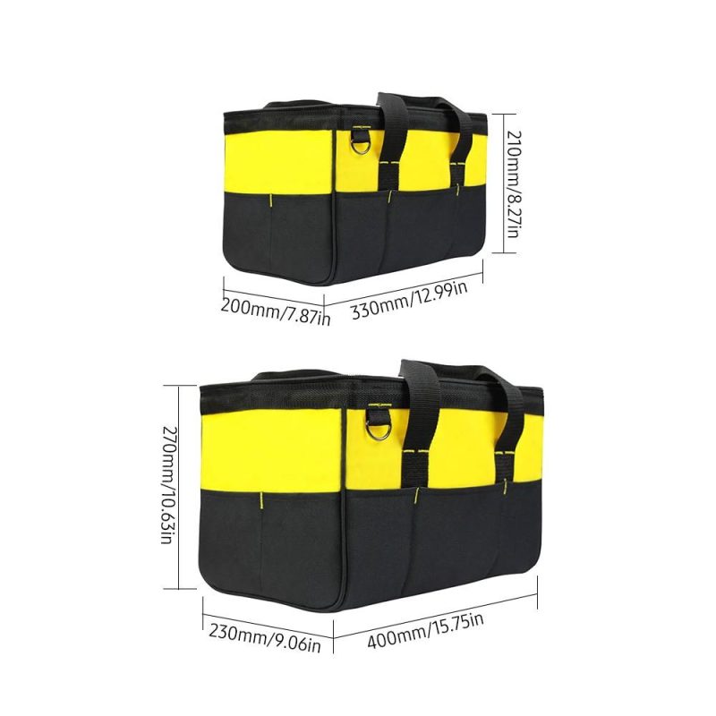 Multi-purpose Oxford Fabric Tool Bag Wide Mouth Zipper Bag Multifunction Utility Bag with Carrying Handle 600D Oxford Cloth Tool Tote  |   Hardware & Accessories Hardware & Accessories Hardware & Accessories