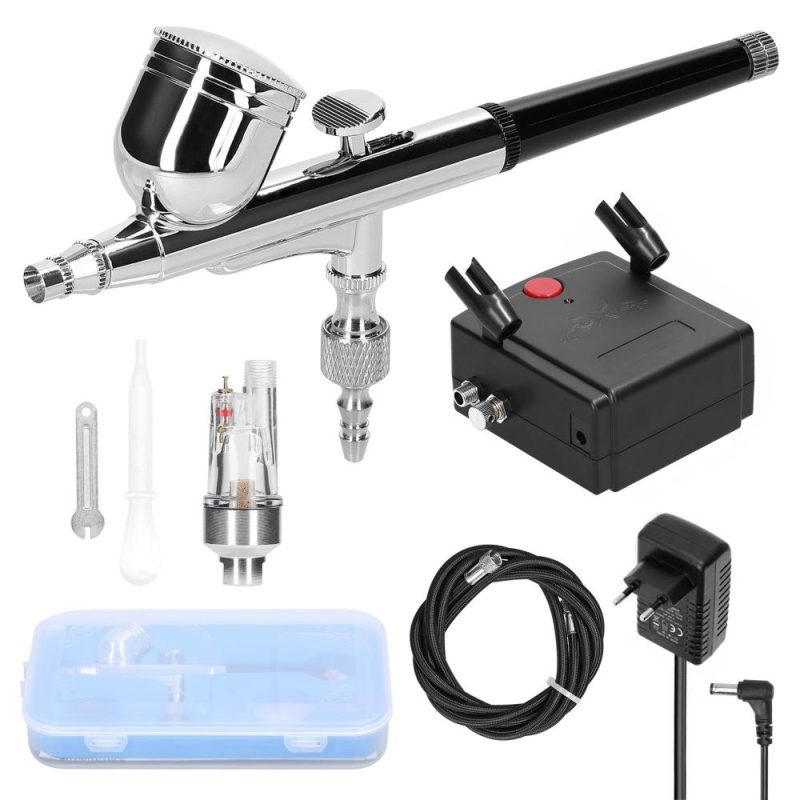 Multi-purpose Professional 0.3mm Airbrush Air Compressor Kit 20-35PSI Airbrush Pen Air Pump Set for Model Making DIY Art Painting  |   Others Hardware & Gadgets Black + Red