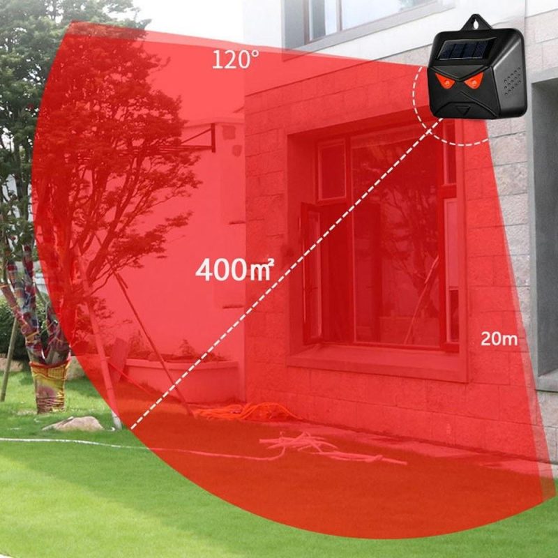 Multi-silicon Solar Panel Battery Dual Powered Animals Repeller Dog Bird Repeller Red LED Light Flashing Repellent Deterrent Device  |   Other Nature Element Measurements Measurement & Analysis Instruments Other Nature Element Measurements