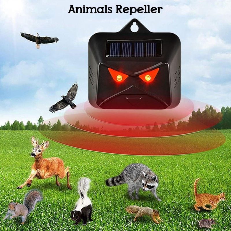 Multi-silicon Solar Panel Battery Dual Powered Animals Repeller Dog Bird Repeller Red LED Light Flashing Repellent Deterrent Device  |   Other Nature Element Measurements Measurement & Analysis Instruments Other Nature Element Measurements