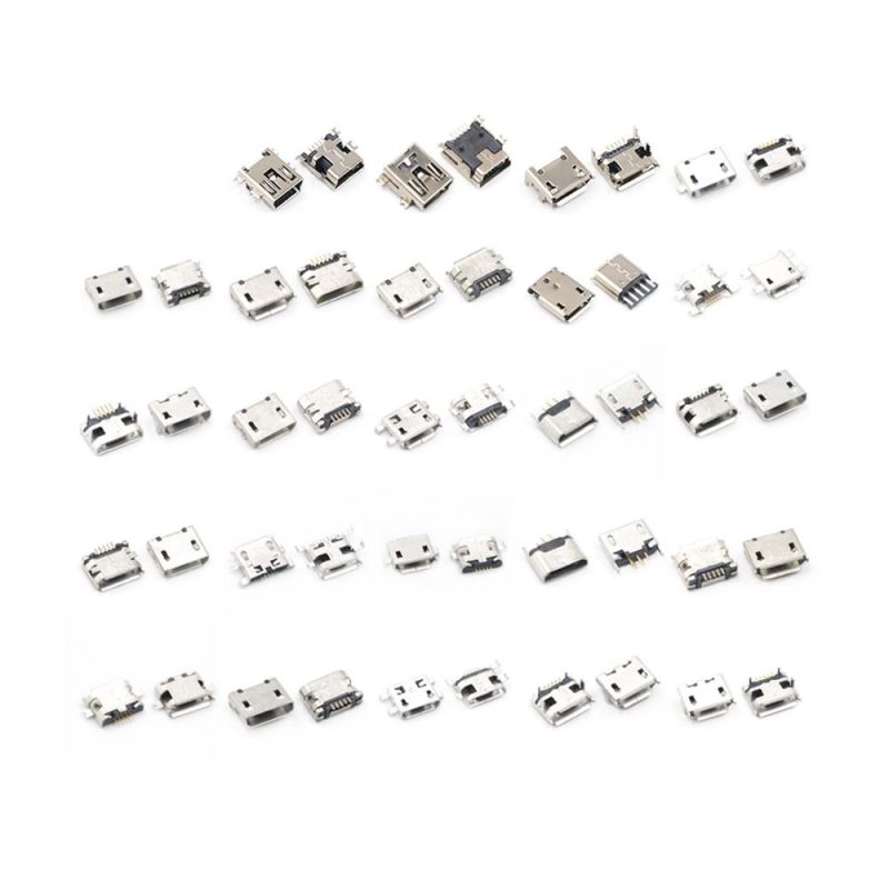 Multi-specification USB Connector Pin Charge Female SMT Socket Jack Set  |   Repair Parts & Accessories Hardware & Gadgets Repair Parts & Accessories