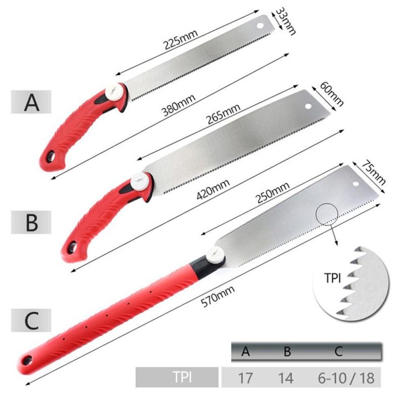 Multifunction Hand Saw TRP Handle Felling Saw Handheld Woodworking Tool for Tenon Wood Bamboo Plastic Cutting  |   Others Hardware & Gadgets Orange