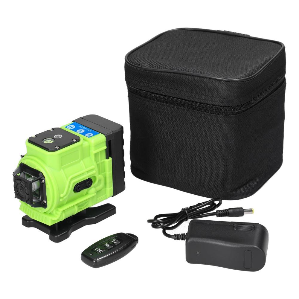 Multifunctional 12 Lines Green Light Laser Level 3° Self-leveling Machine Rechargeable Lithium Battery Leveling Tool Omnidirectional Ground Wall Sticker  |   Other Instruments Measurement & Analysis Instruments Black/Blue/Green