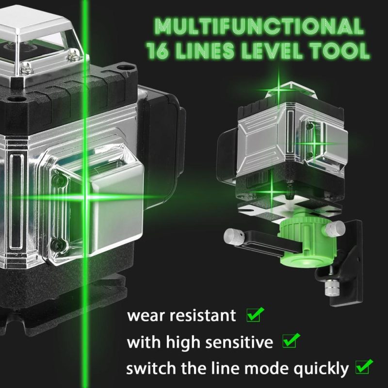 Multifunctional 16 Lines Laser Level 3° Self-leveling Function Leveling Tool Omnidirectional Ground and Wall Sticker with Vertical Horizontal Oblique Line  |   Microscopes & Endoscope Measurement & Analysis Instruments Microscopes & Endoscope