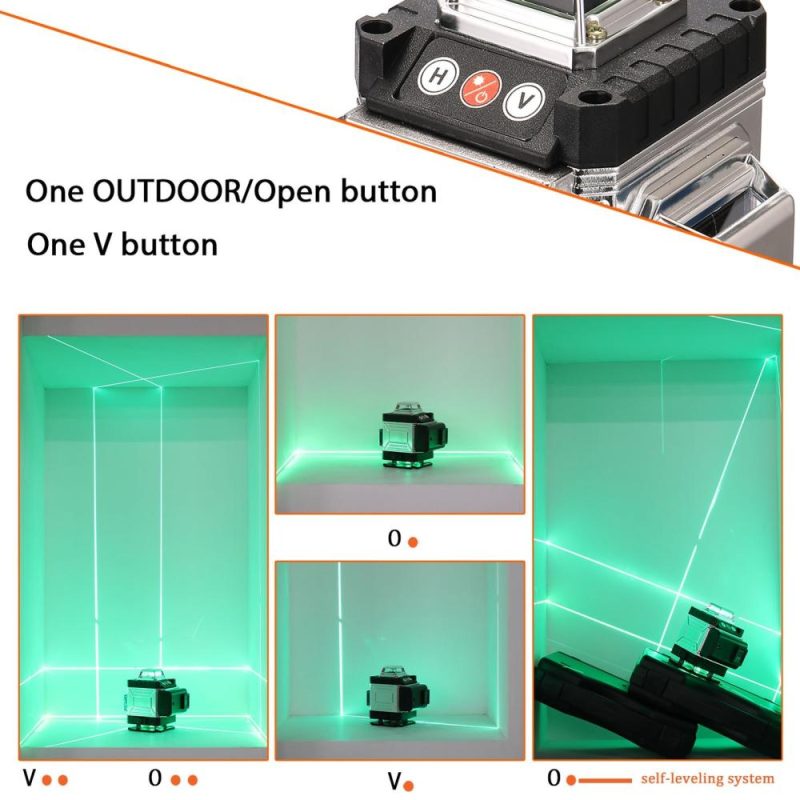 Multifunctional 16 Lines Laser Level 3° Self-leveling Function Leveling Tool Omnidirectional Ground and Wall Sticker with Vertical Horizontal Oblique Line  |   Microscopes & Endoscope Measurement & Analysis Instruments Microscopes & Endoscope