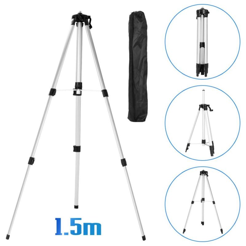 Multifunctional 3D 12 Lines Self-leveling Laser Level  with 1.5M 3 Heights Adjustable Alloy Extension Bar Tripod Stand and Carrying Bag  |   Microscopes & Endoscope Measurement & Analysis Instruments Green Light