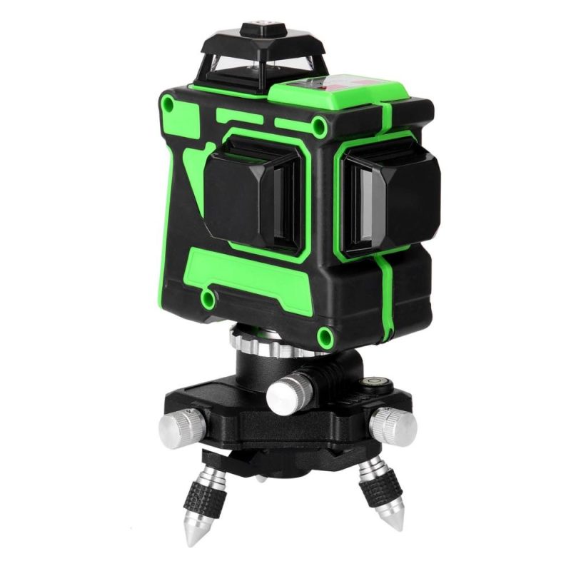 Multifunctional 3D 12 Lines Self-leveling Laser Level  with 1.5M 3 Heights Adjustable Alloy Extension Bar Tripod Stand and Carrying Bag  |   Microscopes & Endoscope Measurement & Analysis Instruments Green Light