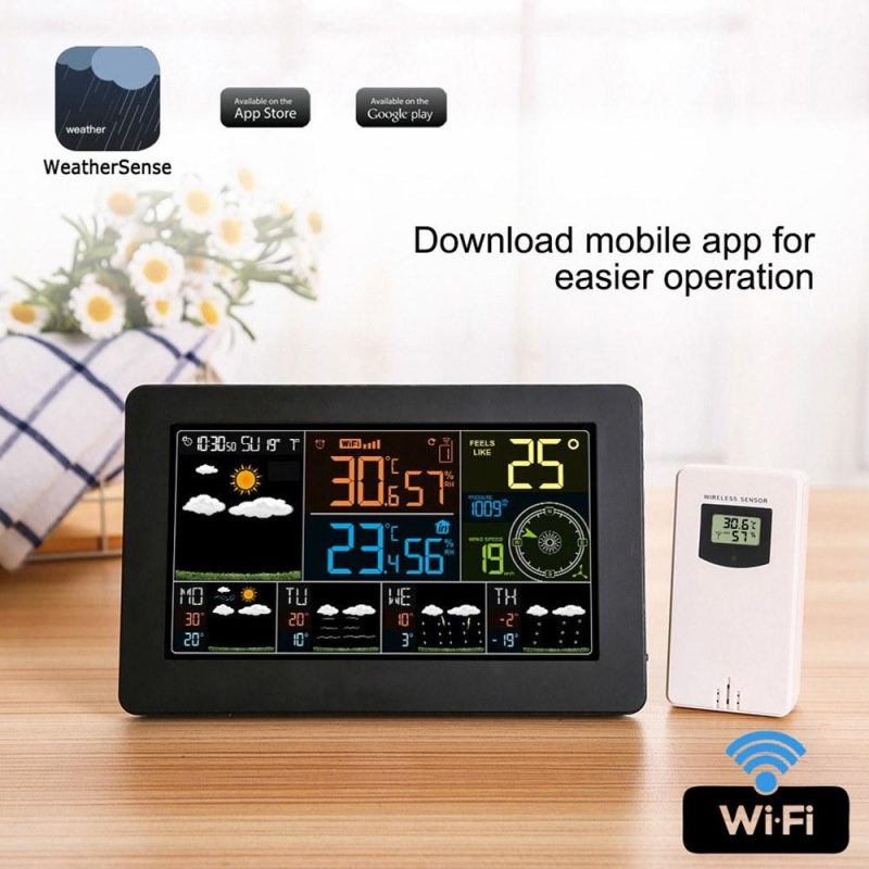 Multifunctional Color WiFi Weather Station APP Control Smart Weather Monitor  |   Temperature & Humidity Measurements Measurement & Analysis Instruments Temperature & Humidity Measurements