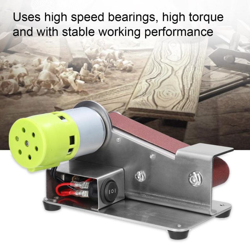 Multifunctional Grinder Mini Electric Belt Sander DIY Polishing Grinding Machine Cutter Edges Sharpener with 10pcs 30mm Sanding Paper  |   Power Tool Parts Power & Electrical Tools Power Tool Parts