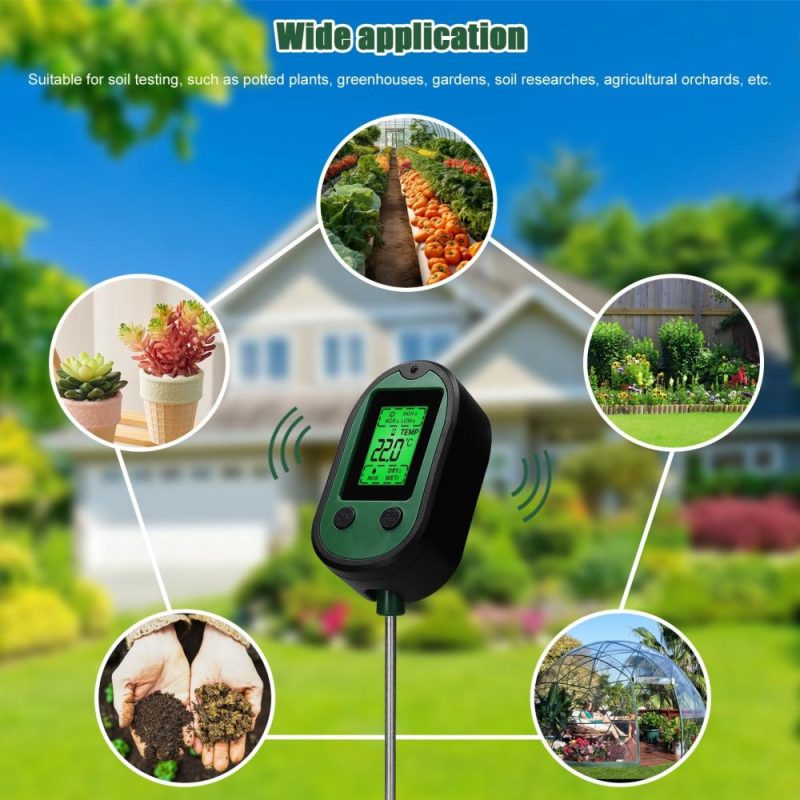 Multifunctional High Accurancy Soil PH Tester Soil Moisture/PH/Temperature Sunlight Intensity Testers Garden Planting Soil Detector Soil PH Test Tool Handheld Soil Detect Device  |   Soil analysis equipment Measurement & Analysis Instruments Green