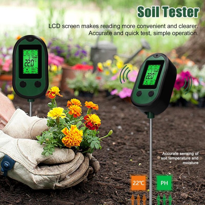 Multifunctional High Accurancy Soil PH Tester Soil Moisture/PH/Temperature Sunlight Intensity Testers Garden Planting Soil Detector Soil PH Test Tool Handheld Soil Detect Device  |   Soil analysis equipment Measurement & Analysis Instruments Green