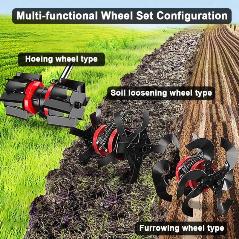 Multifunctional Lawn Mower Grass Trimmer Accessory with Interchangeable Blades Soil Loosening/Trenching/Weeding Wheel Optional for Efficient Gardening and Farming (Hoeing Wheel Type)  |   Electrical Equipment & Supplies Electrical Equipment & Supplies Electrical Equipment & Supplies