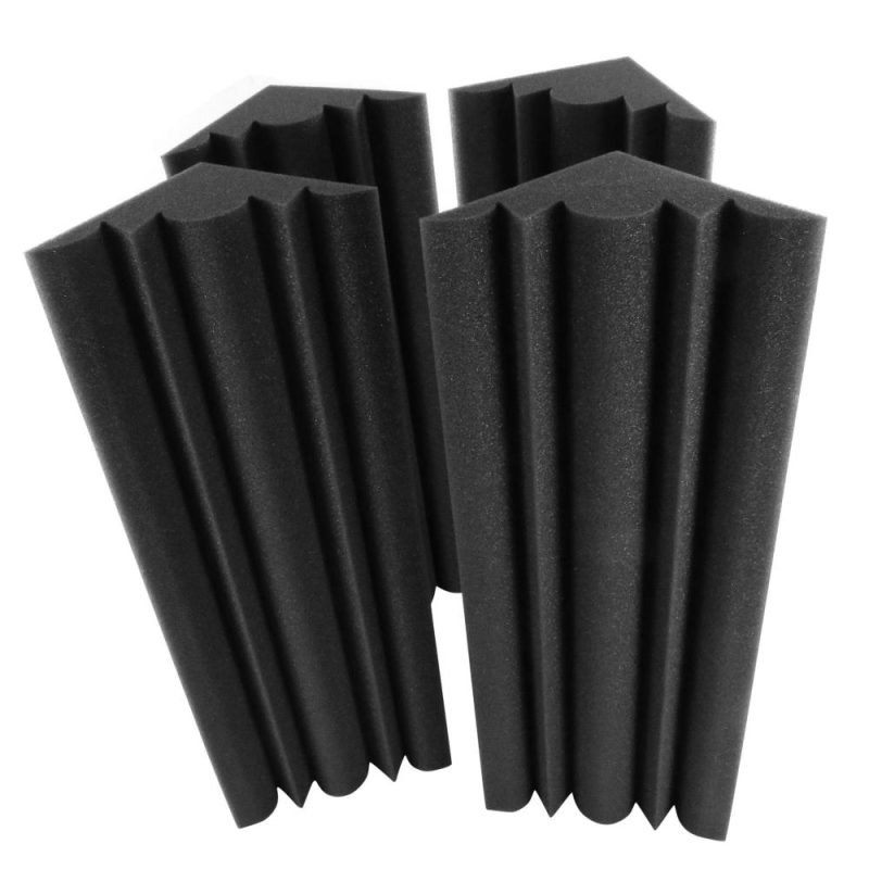 Muslady 4 PCS 48 * 12 * 12cm Acoustic Foam Panels High Density Sound Isolation Fire Retardant Bass Strap Foam for Home Studio Theater  |   Others Hardware & Gadgets Black