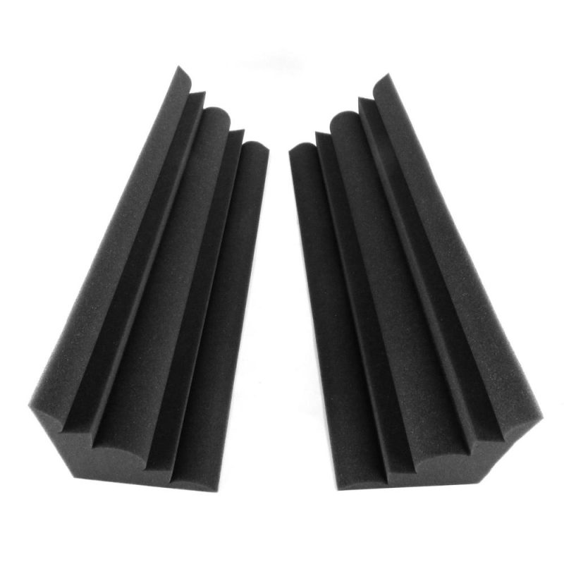 Muslady 4 PCS 48 * 12 * 12cm Acoustic Foam Panels High Density Sound Isolation Fire Retardant Bass Strap Foam for Home Studio Theater  |   Others Hardware & Gadgets Black