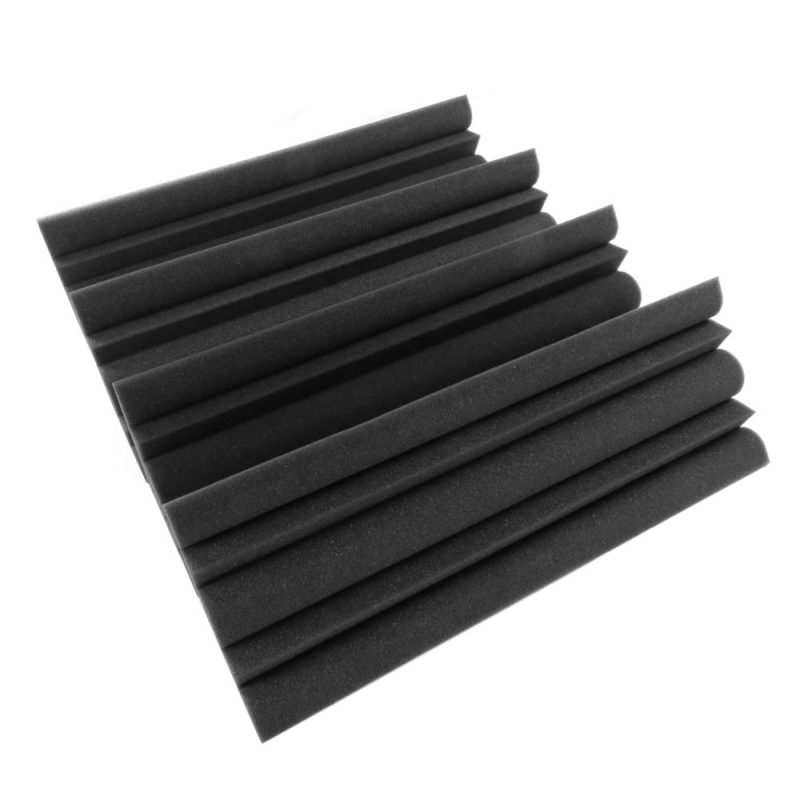 Muslady 4 PCS 48 * 12 * 12cm Acoustic Foam Panels High Density Sound Isolation Fire Retardant Bass Strap Foam for Home Studio Theater  |   Others Hardware & Gadgets Black