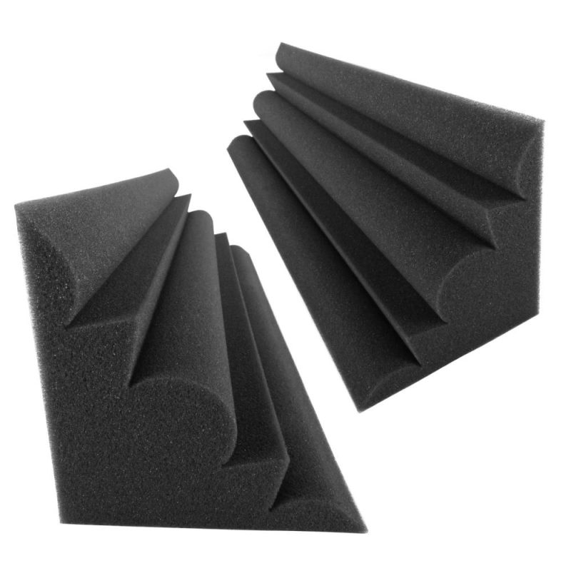 Muslady 4 PCS 48 * 12 * 12cm Acoustic Foam Panels High Density Sound Isolation Fire Retardant Bass Strap Foam for Home Studio Theater  |   Others Hardware & Gadgets Black