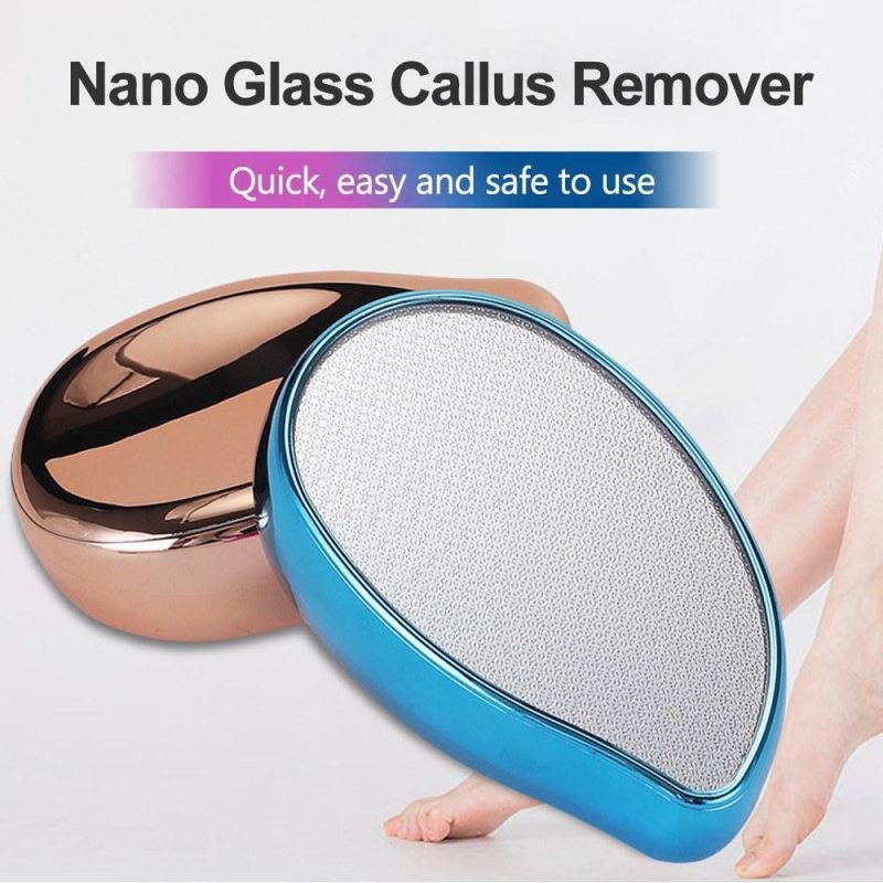 Nano Glass Callus Remover for Wet & Dry Feet Portable Foot File Easy & Safe to Use Pedicure Tool Washable Foot Scrubber for Dead Hard Cracked Dry Skin  |   Others Hardware & Gadgets Blue/Rose/Gold