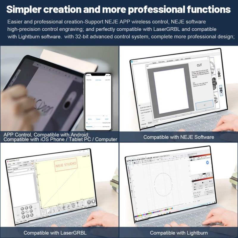 NEJE 3 N30610 2500mW 450nm Laser Engraving Machine Laser Engraver Printer Portable Carver DIY Laser Working Area 170x170mm Compatible with GRBL Software  |   Laser Equipment Laser Equipment Laser Equipment