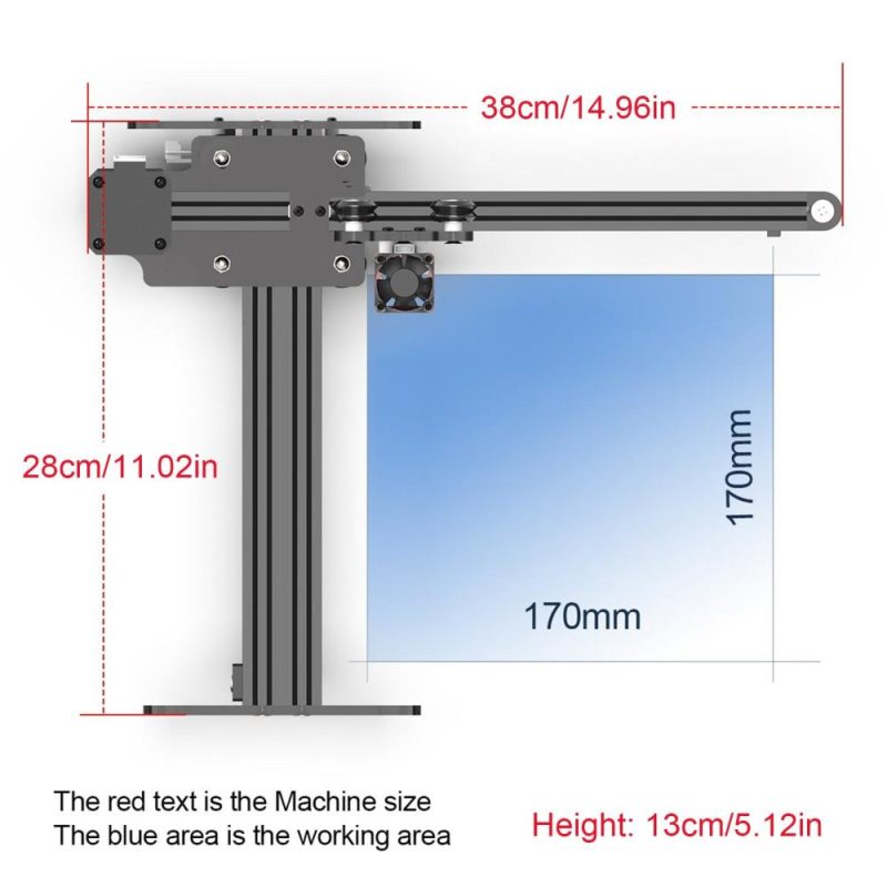 NEJE 3 N30610 2500mW 450nm Laser Engraving Machine Laser Engraver Printer Portable Carver DIY Laser Working Area 170x170mm Compatible with GRBL Software  |   Laser Equipment Laser Equipment Laser Equipment