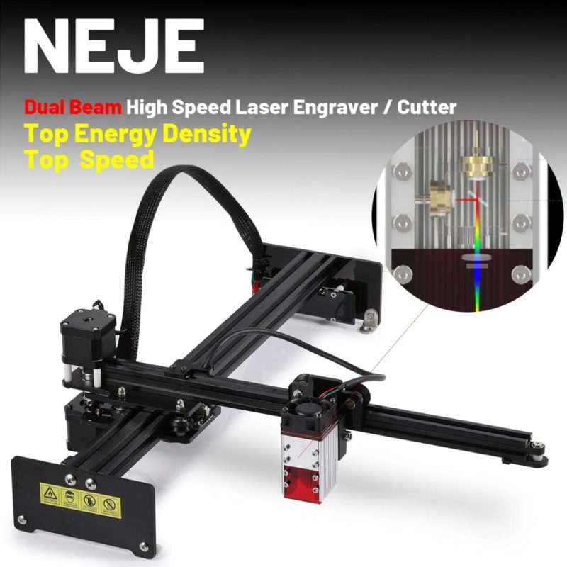 NEJE 3 Plus A40640 10W 450nm Laser Engraving Machine Working Area 255*420mm BT Wireless Create Laser Engraver Printer Portable Carver DIY Laser Compatible with LaserGRBL Software  |   Laser Equipment Laser Equipment Black