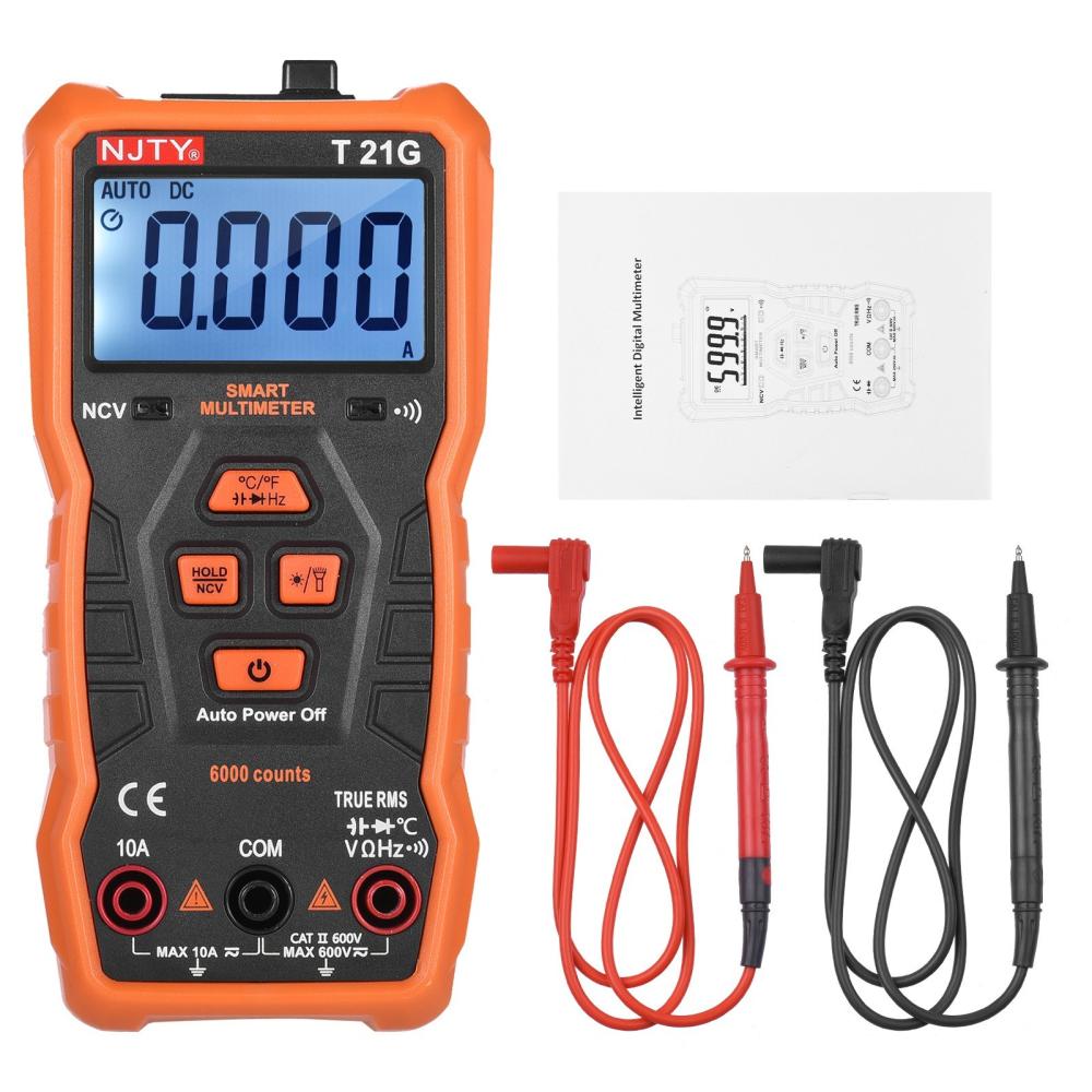 NJTY T21G Mini Smart Multimeter 6000 Counts True RMS Universal Meter  |   Digital Multimeters & Oscilloscopes Digital Multimeters & Oscilloscopes Digital Multimeters & Oscilloscopes